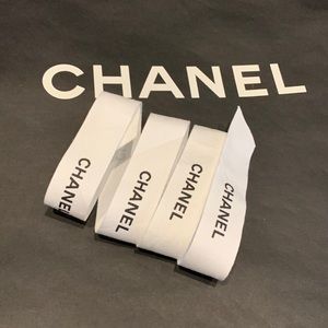 Chanel white ribbon